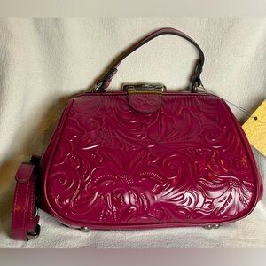 Patricia Nash Embossed Shoulder Bag - Deep Pink